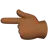 Backhand Index Pointing Left: Medium-Dark Skin Tone