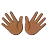 Open Hands: Medium-Dark Skin Tone
