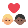 Kiss: Man, Man, Medium-Light Skin Tone, Medium-Dark Skin Tone Emoji 👨🏼‍❤️‍💋‍👨🏾 image - Tossface style