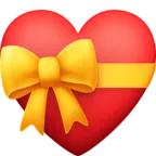 Эмодзи Сердце с бантиком 💝 image - Facebook Meta style
