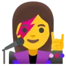 Woman Singer Emoji 👩‍🎤 image - Google Noto Color style