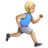 Man Running Facing Right: Medium-Light Skin Tone