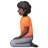 Person Kneeling: Dark Skin Tone