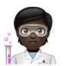 Scientist: Dark Skin Tone Emoji 🧑🏿‍🔬 image - WhatsApp style