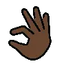 Pinching Hand: Dark Skin Tone Emoji 🤏🏿 image - OpenMoji style