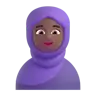 Woman With Headscarf: Medium-Dark Skin Tone Emoji 🧕🏾 image - Microsoft 3D Fluent style
