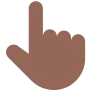 Backhand Index Pointing Up: Medium-Dark Skin Tone Emoji 👆🏾 image - Tossface style
