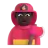 Man Firefighter: Dark Skin Tone