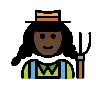 Woman Farmer: Dark Skin Tone Emoji 👩🏿‍🌾 image - OpenMoji style