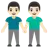 Men Holding Hands: Light Skin Tone