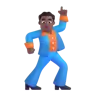 Man Dancing: Medium-Dark Skin Tone Emoji 🕺🏾 image - Microsoft 3D Fluent style