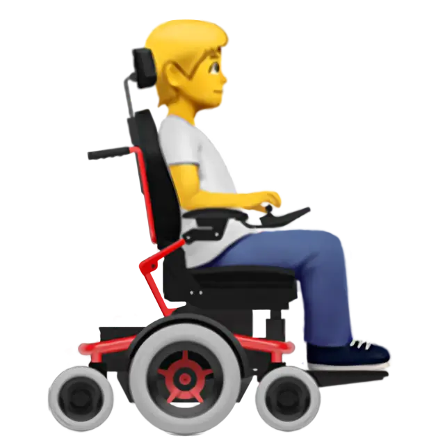 Person In Motorized Wheelchair Facing Right