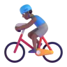 Man Biking: Medium-Dark Skin Tone Emoji 🚴🏾‍♂️ image - Microsoft 3D Fluent style