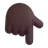 Backhand Index Pointing Down: Dark Skin Tone