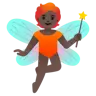 Fairy: Dark Skin Tone Emoji 🧚🏿 image - Google Noto Color style