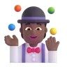 Person Juggling: Medium-Dark Skin Tone Emoji 🤹🏾 image - Microsoft 3D Fluent style