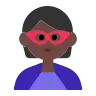 Superhero: Dark Skin Tone Emoji 🦸🏿 image - Tossface style