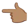 Backhand Index Pointing Left: Medium Skin Tone Emoji 👈🏽 image - Google Noto Color Animated style
