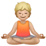 Person In Lotus Position: Medium-Light Skin Tone Emoji 🧘🏼 image - Samsung style