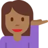 Woman Tipping Hand: Medium-Dark Skin Tone Emoji 💁🏾‍♀️ image - Twitter / X (Twemoji) style