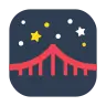 Emoji Ponte di notte 🌉 image - Tossface style