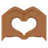 Heart Hands: Medium-Dark Skin Tone
