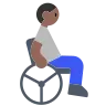 Person In Manual Wheelchair: Medium-Dark Skin Tone Emoji 🧑🏾‍🦽 image - Tossface style