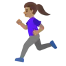 Woman Running: Medium Skin Tone Emoji 🏃🏽‍♀️ image - Google Noto Color style