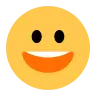 Lächelndes Gesicht mit offenem Mund Emoji 😃 image - Tossface style
