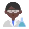 Man Scientist: Dark Skin Tone Emoji 👨🏿‍🔬 image - Tossface style