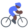 Man Biking: Dark Skin Tone Emoji 🚴🏿‍♂️ image - Tossface style