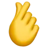 엄지와 중지를 교차한 손 Emoji 🫰 image - Apple style