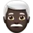 Man: Dark Skin Tone, White Hair