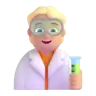Scientist: Medium-Light Skin Tone Emoji 🧑🏼‍🔬 image - Microsoft 3D Fluent style