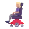 Woman In Motorized Wheelchair: Medium-Light Skin Tone Emoji 👩🏼‍🦼 image - Microsoft 3D Fluent style