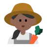 Woman Farmer: Medium-Dark Skin Tone Emoji 👩🏾‍🌾 image - Tossface style