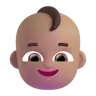 Baby: Medium Skin Tone Emoji 👶🏽 image - Microsoft 3D Fluent style