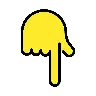 Emoji Indice del rovescio in bianco 👇 image - OpenMoji style