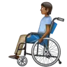 Person In Manual Wheelchair: Medium-Dark Skin Tone Emoji 🧑🏾‍🦽 image - WhatsApp style