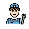 Man Mechanic: Light Skin Tone Emoji 👨🏻‍🔧 image - OpenMoji style