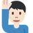 Man Raising Hand: Light Skin Tone