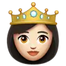 Princess: Light Skin Tone Emoji 👸🏻 image - WhatsApp style