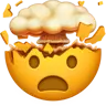 爆発の頭を持つショックを受けた顔 Emoji 🤯 image - Apple style