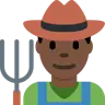 Man Farmer: Dark Skin Tone Emoji 👨🏿‍🌾 image - Twitter / X (Twemoji) style