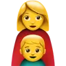 Family: Woman, Boy Emoji 👩‍👦 image - Apple style