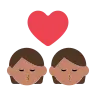 Kiss: Medium Skin Tone Emoji 💏🏽 image - Tossface style