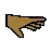Palm Down Hand: Medium-Dark Skin Tone