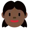 Girl: Dark Skin Tone Emoji 👧🏿 image - Twitter / X (Twemoji) style