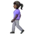 Woman Walking: Dark Skin Tone