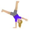 Woman Cartwheeling: Medium-Light Skin Tone Emoji 🤸🏼‍♀️ image - Google Noto Color style